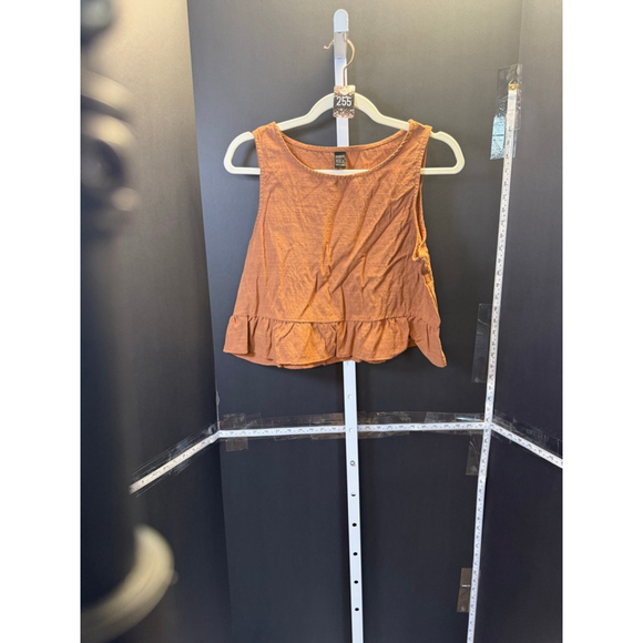 SHEIN Tops - Women's SHEIN Rust Ruffle Hem Tank Top US 8/10 size Large